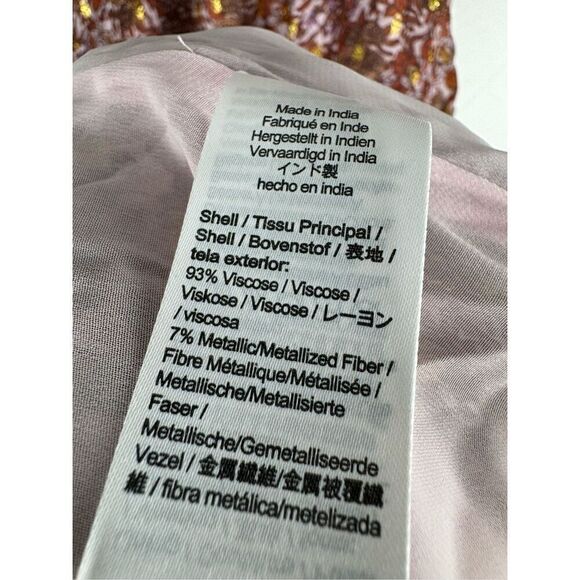 J. Crew Collection Open Back Metallic Clip-Dot Bouquet Floral Maxi Dress Size 22 - Picture 5 of 10